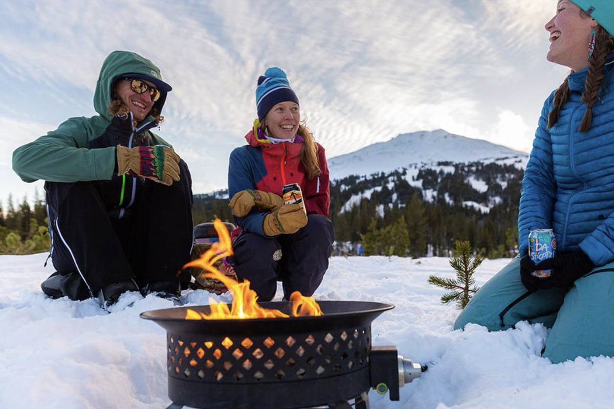 Bend winter campfire